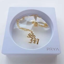 Old English Double Initial Necklace 13 Old English Double Initial Necklace -Prya Store old english double initial necklace prya 22879934
