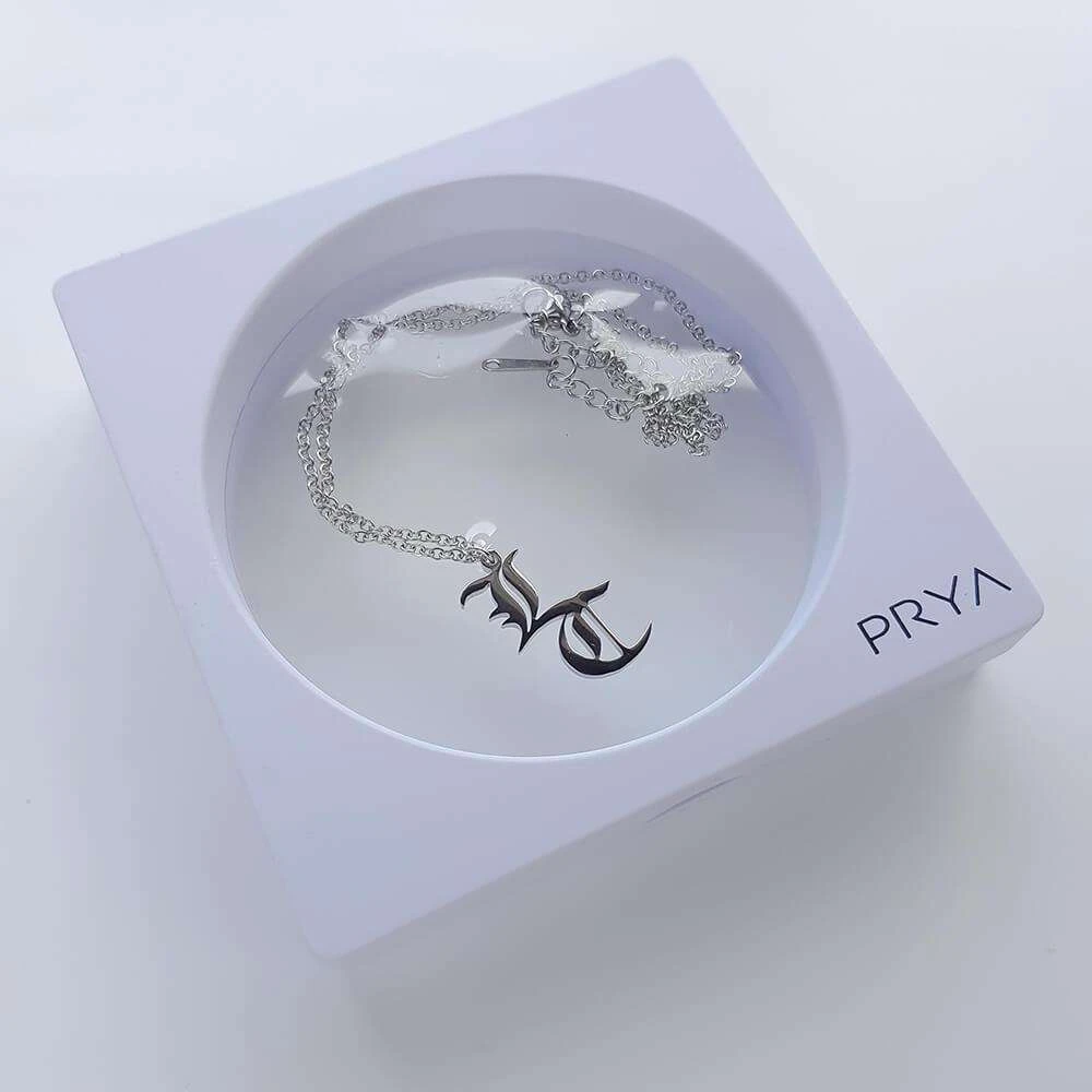 Old English Double Initial Necklace 4 Old English Double Initial Necklace - Image 4