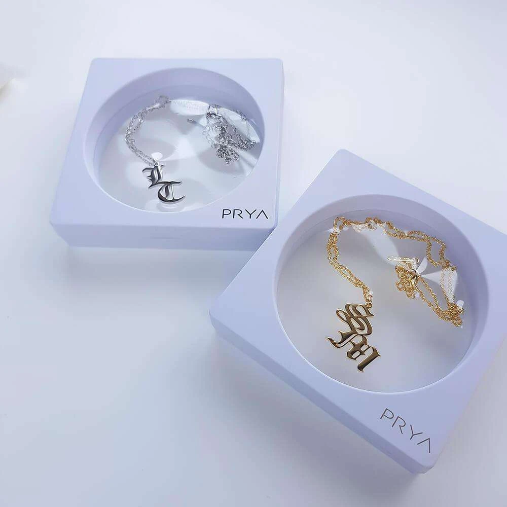 Old English Double Initial Necklace 7 Old English Double Initial Necklace - Image 7