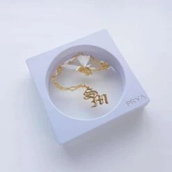 Old English Double Initial Necklace 19 Old English Double Initial Necklace -Prya Store old english double initial necklace prya 22879968