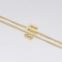 Maia Initial Bracelet -Prya Store theMaiainitialbracelet E gold PRYA